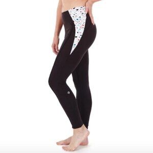 Satva Pyrite High Waist Legging Black Terrazo